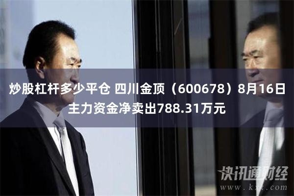 炒股杠杆多少平仓 四川金顶（600678）8月16日主力资金净卖出788.31万元