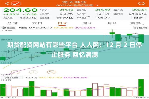 期货配资网站有哪些平台 人人网：12 月 2 日停止服务 回忆满满