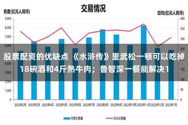 股票配资的优缺点 《水浒传》里武松一顿可以吃掉18碗酒和4斤熟牛肉；鲁智深一餐能解决1