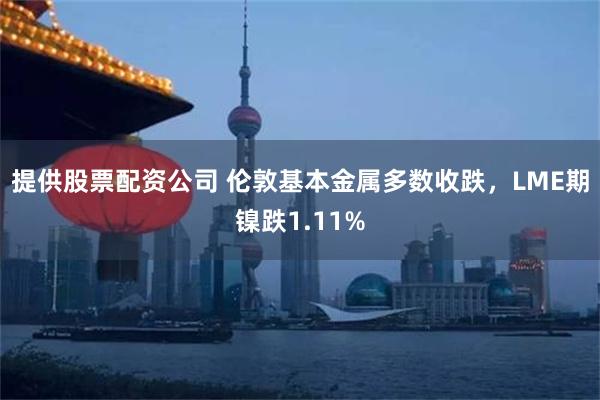 提供股票配资公司 伦敦基本金属多数收跌，LME期镍跌1.11%