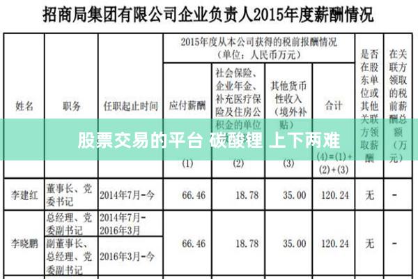 股票交易的平台 碳酸锂 上下两难